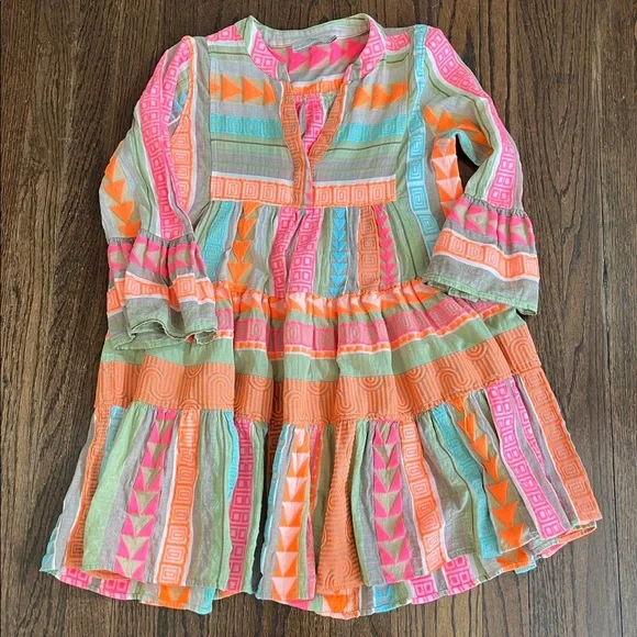 Anthropologie Devotion Twins Embroidered Ella Short Dress XS Petite